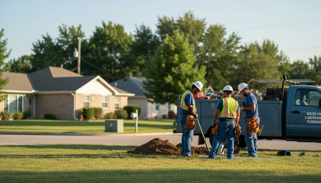 Residential water line and bathroom plumbing service in Bailey, MI